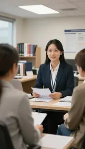 Assistant Professor Conducting A Career Counseling In A Career Counseling Office