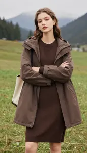 Balanced Proportions Cozy Knit Dress Fashion Stock Photo