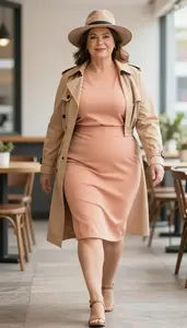 Body Positive Plus Size Knee Length A Line Skirt