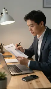 Business Coach Conducting Market Research With In A Co Working Shared Office