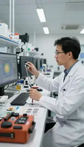 Climatologist Measuring Weather Patterns With In A Climate Research Computing
