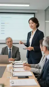 Concierge Preparing A Presentation For In A Wealth Management Office At