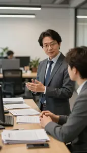 Controller Conducting A Job Interview In A Co Working Shared Office Space In