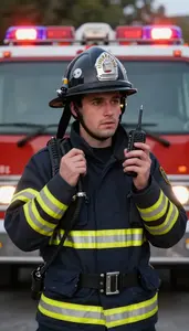 Fire Marshal Responding To An Emergency At A Fire Emergency Scene At