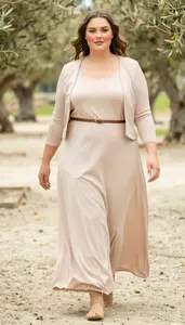 Flattering Plus Size Flowing Maxi Sundress For A Beach Occasion