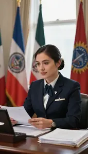 Foreign Service Officer Representing A Country At In A Consulate Office At