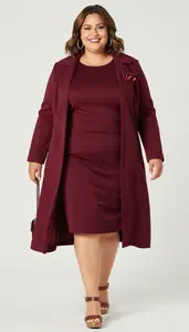 Graceful Plus Size Look Skater Dress With Fitted Bodice For Spring