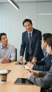 Human Resources Manager Facilitating A Team Brainstorming In A Venture Capital