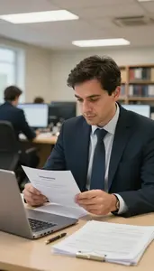 Librarian Evaluating Essays On A In A University Professor Office In