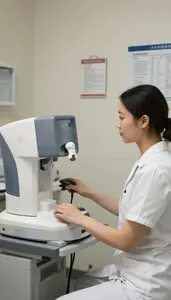 Medical Lab Technician Operating Advanced Medical Imaging In A Chiropractic