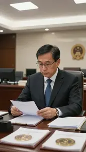 Minister Managing A Government Agency In A Minister Ministry Office At
