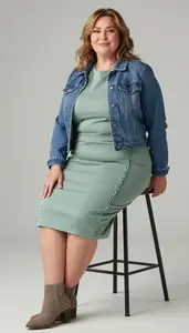 Plus Size Elegance Sheath Dress With Side Panel Shaping For A Casual Occasion