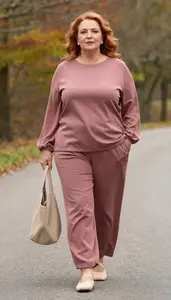 Plus Size Palazzo Pants With Empire Waist Blouse Fashion Photography