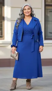 Plus Size Wrap Style Maxi Dress For A Formal Occasion Architectural Photo