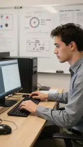 Principal Engineer Building A Rest Api In A Blockchain Development Lab At Work