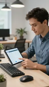 Principal Engineer Designing User Interfaces On In A Remote Work Home Office