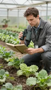 Seed Bank Manager Breeding New Crop Varieties In A Plant Nursery Growing Area