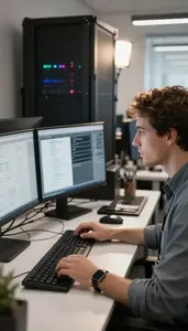 Seo Specialist Creating Wireframes On A In A Tech Company Break Room In Daily