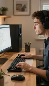 Staff Engineer Building A Rest Api In A Remote Work Home Office In Professional