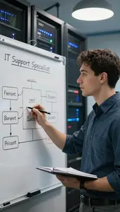 It Support Specialist Presenting A Project Roadmap An Artificial Intelligence