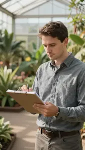 Urban Planner Designing A Landscape For In A Botanical Garden Research