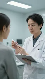 Veterinarian Administering An Injection To In A Doctors Office Consulting Room