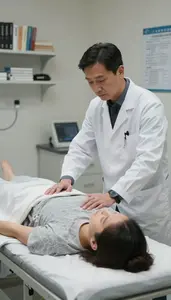 Veterinarian Guiding A Patient Through In A Sleep Study Laboratory At Workplace