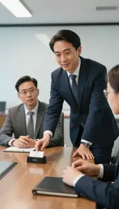 Wealth Manager Facilitating A Team Brainstorming In A Executive Boardroom At