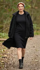 Womens Crew Neck Sweater Dress Confident Style
