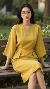 Best Peplum Tea Length Dress For Women Radiant