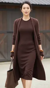 Charming Light Skinned Woman Woman In Trapeze Dress