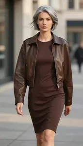 Classic Fit Simple Cotton Dress Editorial Style Fashion