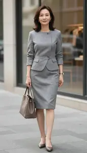 Comfort Fit Tailored Dress Romantic Aesthetic