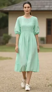 Designer Collaboration Mint Green Free Spirited Dress