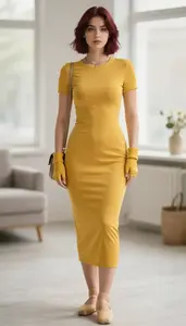 Editorial Elevated Casual Dress Young Woman In 20s Woman Fashion