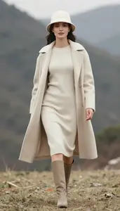 Editorial Styling Cashmere Dress Fashion Stock Photo