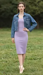 Editorial Vintage Tea Length Dress Woman In Mid 20s Woman Fashion