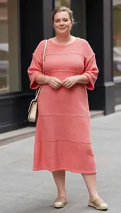Harris Tweed Dress Stock Photo Coral Fashion