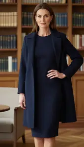 Lookbook Style Tunic Midi Dress Mature Woman Modern Woman
