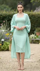 Mint Green Fit And Flare Tea Dress Trendy Woman Fashion