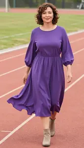 Modern Womenswear Purple Court Dress