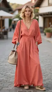Nordic Woman Woman Tonal Styling Boho Maxi Dress