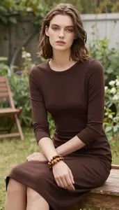 Style Inspiration Flowing Silhouette Three Quarter Sleeve Midi