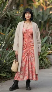 Style Inspiration Pencil Silhouette Print Maxi Dress