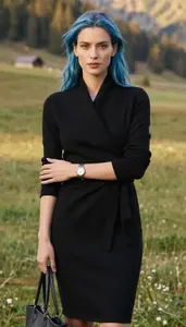 Tailored Fit Cowl Neck Sweater Dress Contemporary Fashion Fashion