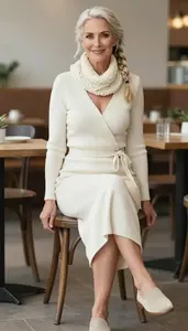 Travel Knit Midi Dress For Women Fashion