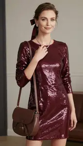 Womens Holographic Sequin Dress Stunning Style