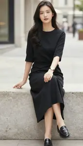 Beach Conservative Midi Dress For Women Fashion