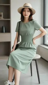 Best Peplum Hem Casual Dress For Women Stunning