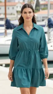 Body Conscious Fit Drawstring Summer Dress Minimalist Aesthetic
